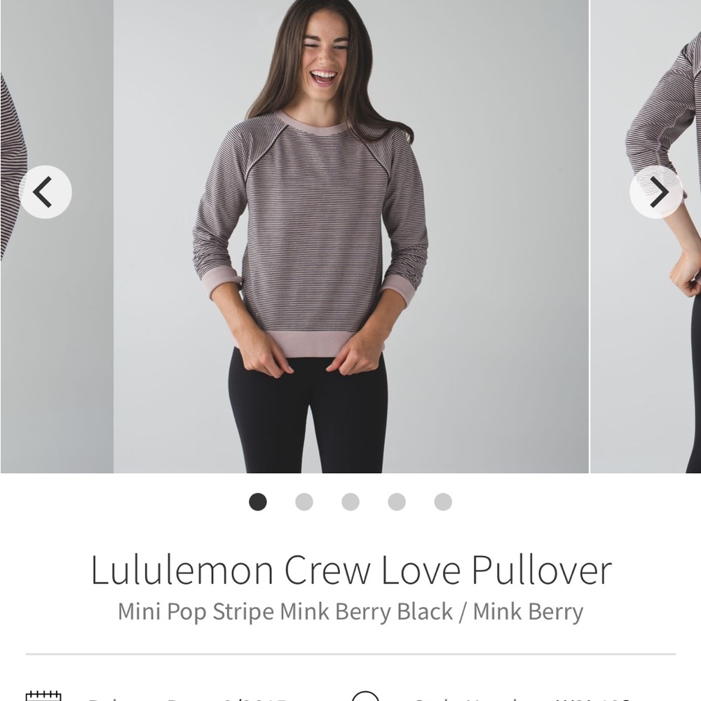lululemon athletica Mini Pop Stripe Pullover - Mink Berry Black